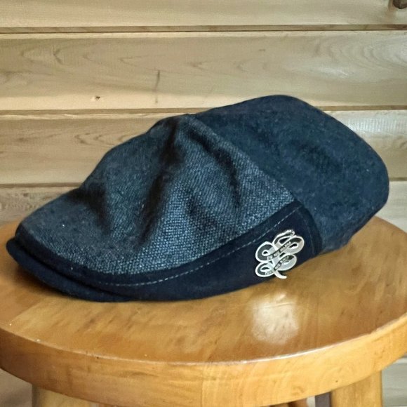 Dockers Other - Dockers Charcoal Grey Fabric Weave Beret Flat Cap Hat S/M